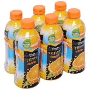 6 chai nước cam có tép Teppy 327ml