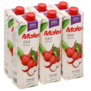 6 hộp nước ép trái vải Malee 1 lít